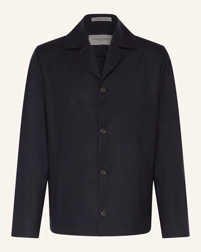 Corneliani Overjacket Aus Schwurwolle blau Dunkelblau