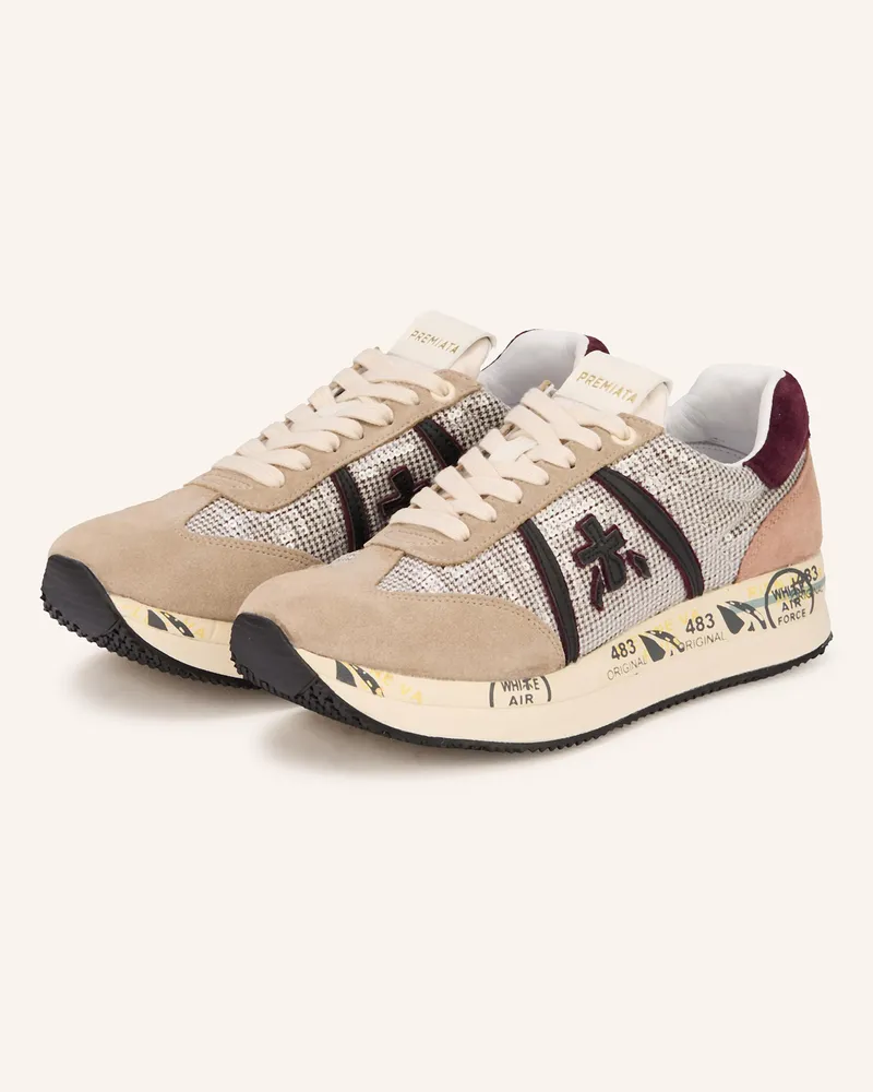 Premiata Sneaker CASSIE mit Pailletten Schwarz