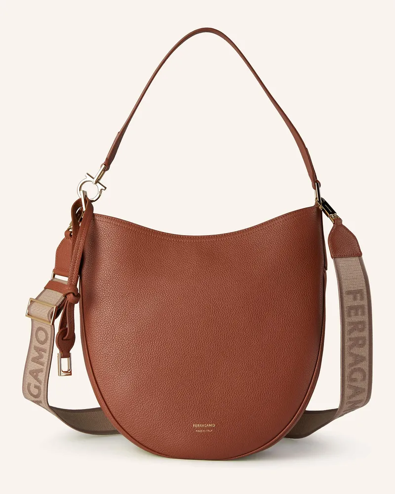 Ferragamo Hobo-Bag SMILE MEDIUM Cognac
