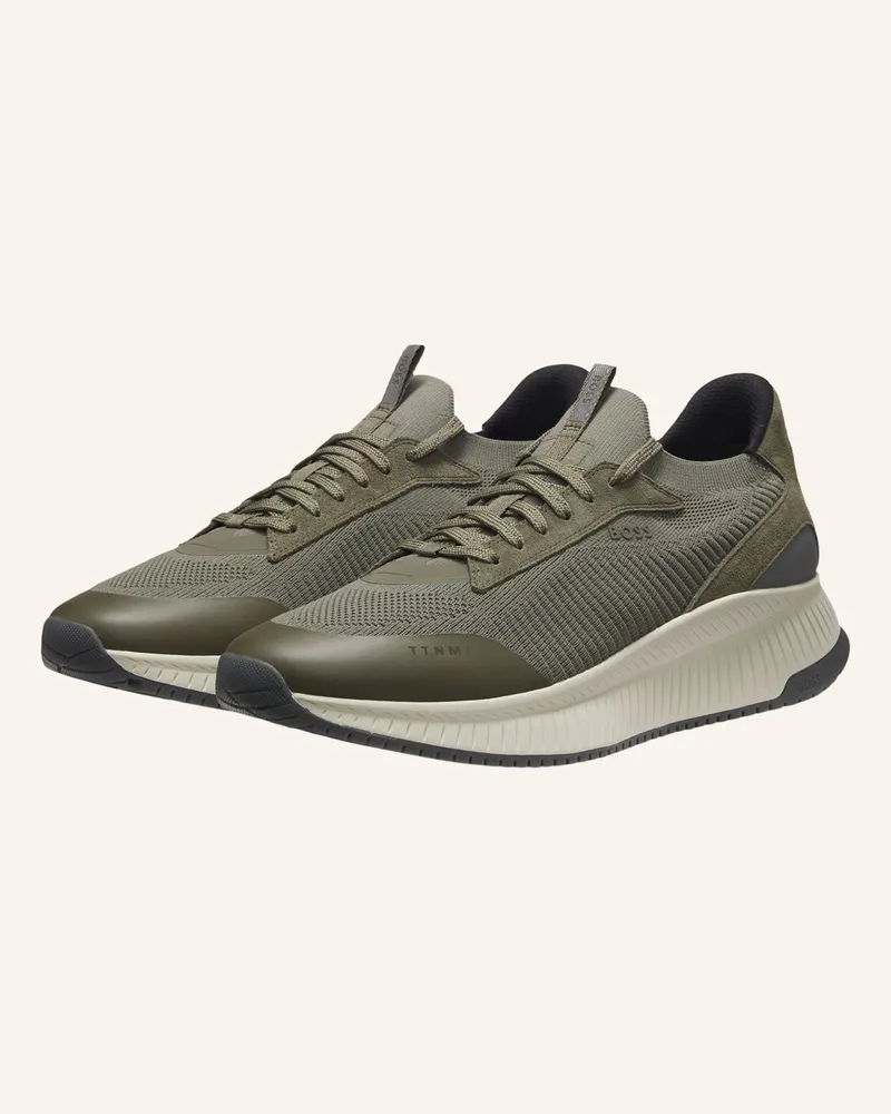 HUGO BOSS Sneaker Ttnm Evo_Slon_Knrsd gruen Dunkelgrün