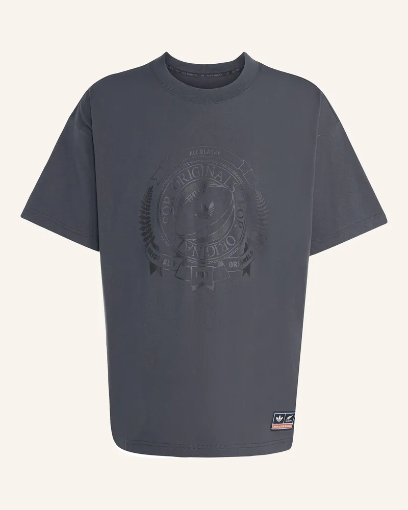 adidas ADIDAS ORIGINALS & ALL BLACKS LOOSE GRAPHIC SS T-SHIRT Grau