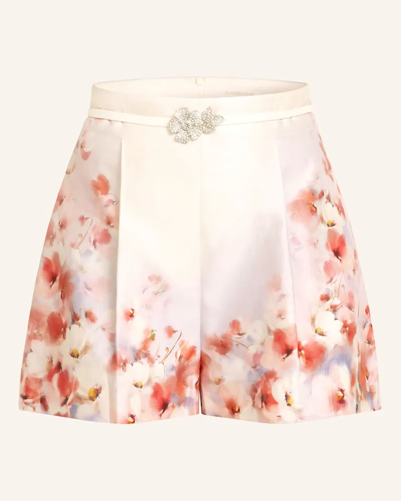 Zimmermann Shorts mit Seide Ecru