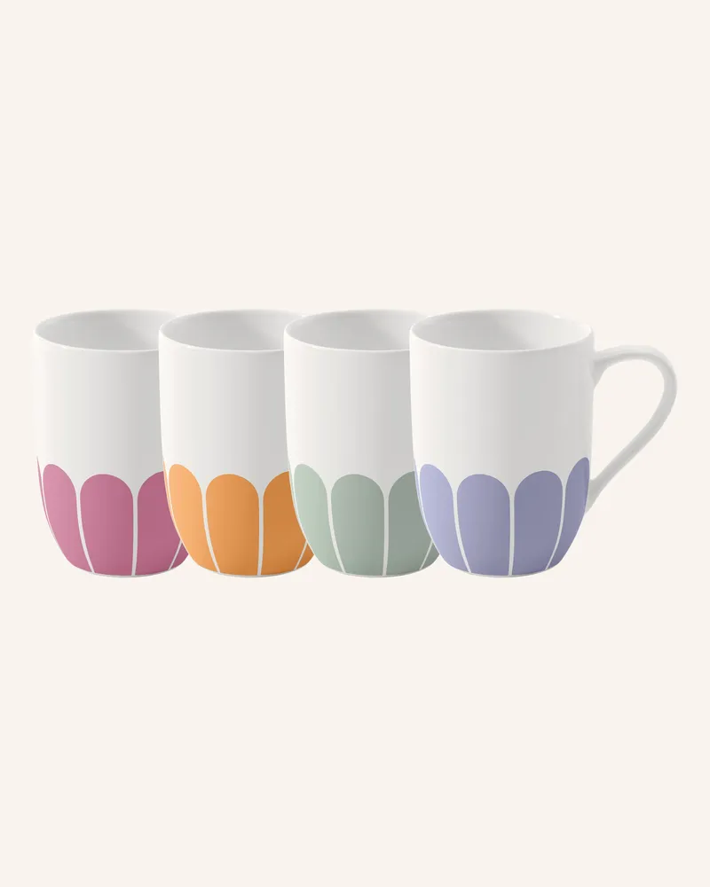 Villeroy & Boch Henkelbecher 4tlg. Fleur Couleur weiss Gelb