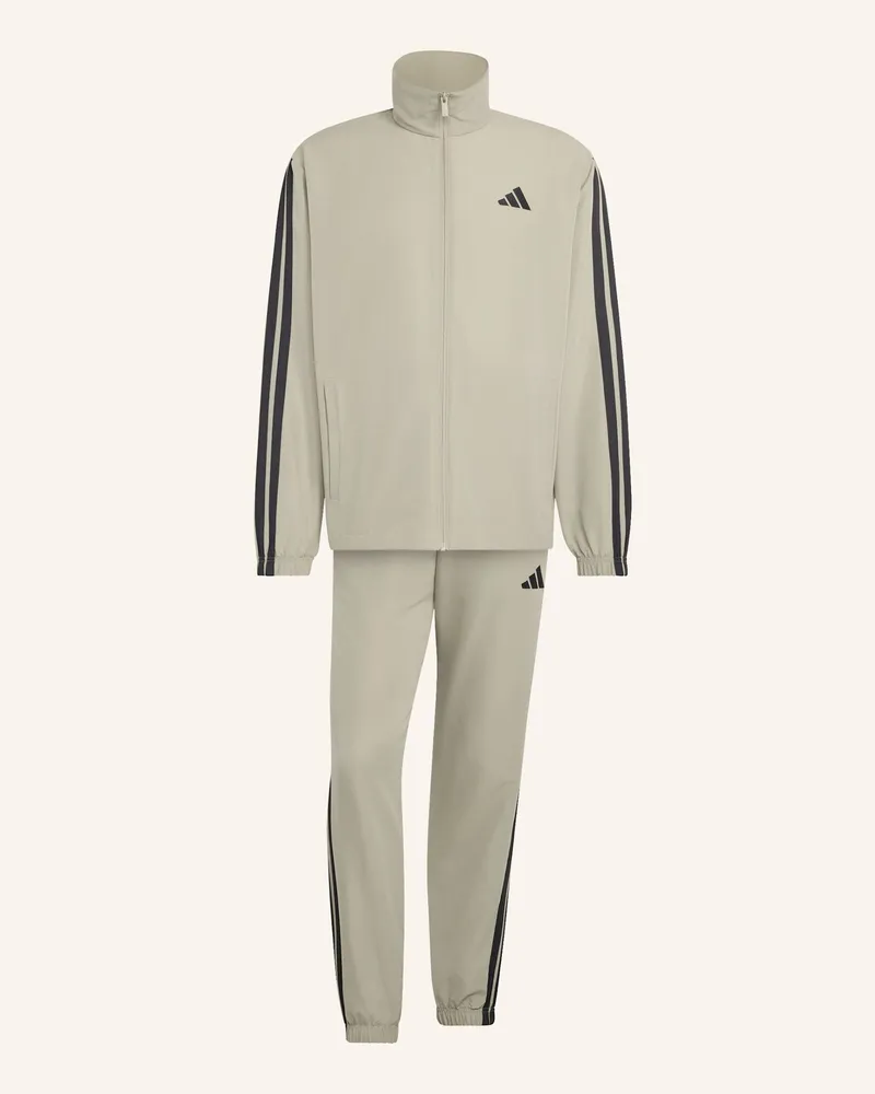 adidas 3-Streifen Woven Trainingsanzug braun Braun
