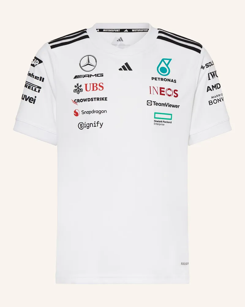 adidas T-Shirt MERCEDES - AMG PETRONAS FORMULA ONE TEAM DRIVER Weiss