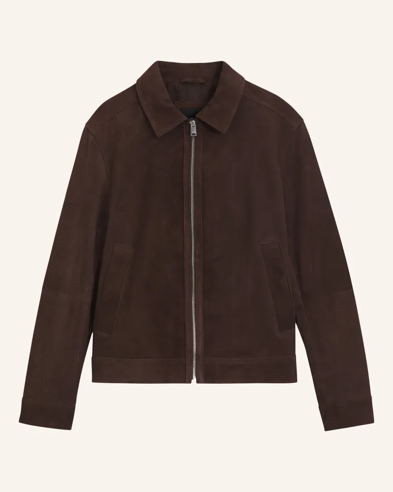 HUGO BOSS Lederjacke H-malbano7 braun Dunkelbraun