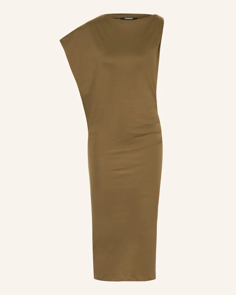 Jacquemus Cocktailkleid La Robe Drap gruen Khaki