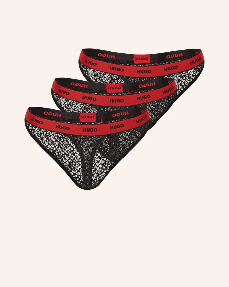 HUGO BOSS 3er-Pack Strings Schwarz