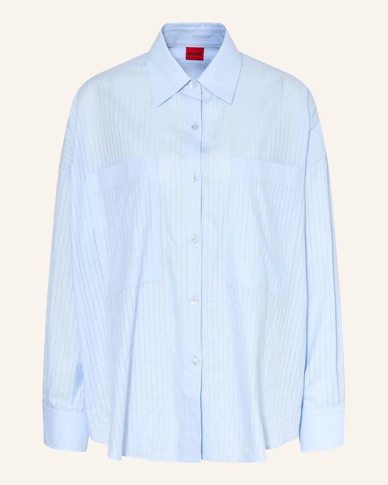 HUGO BOSS Hemdbluse East blau Hellblau