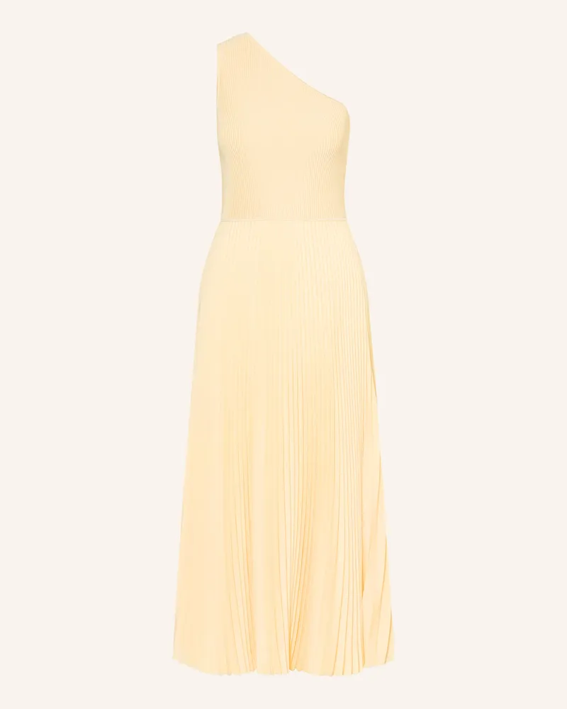 HUGO BOSS One-Shoulder-Kleid Foki Im Materialmix beige Hellgelb