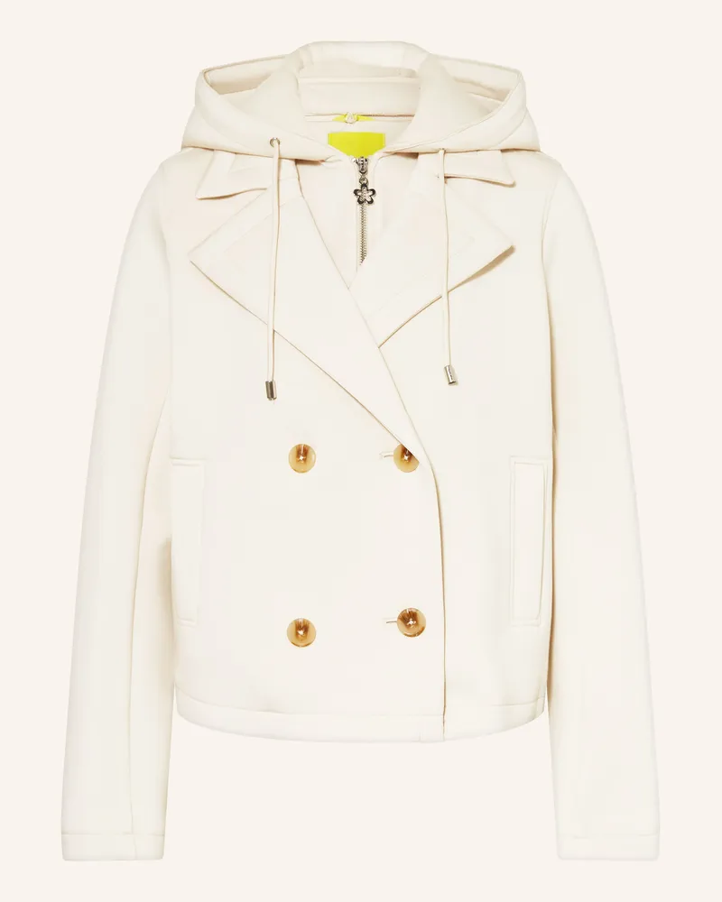 Cartoon Kastenjacke mit herausnehmbarer Blende Creme