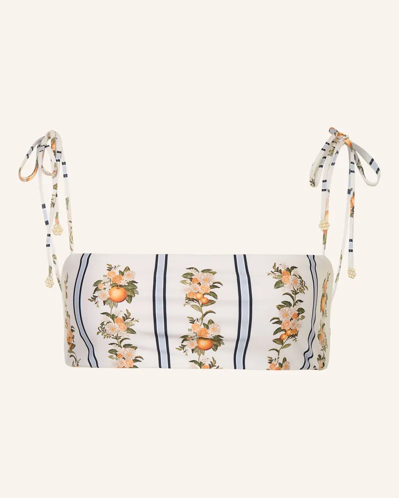 AGUA BENDITA Bandeau-Bikini-Top Primavera Valle weiss Creme