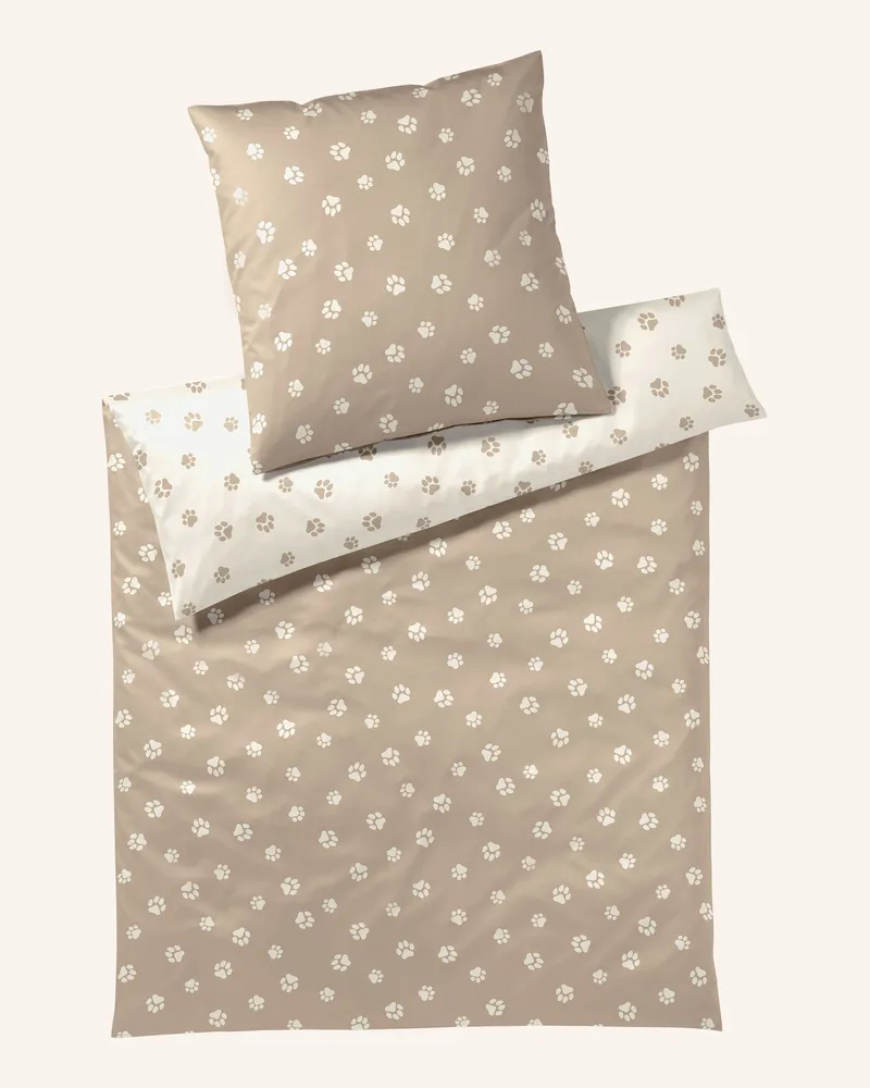 elegante Bettwäsche Paws braun Beige