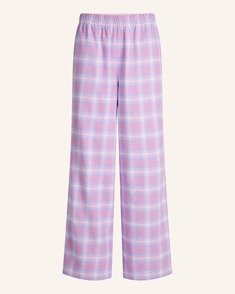 SKIMS Schlafhose Flannel Aus Flanell rosa Cotton