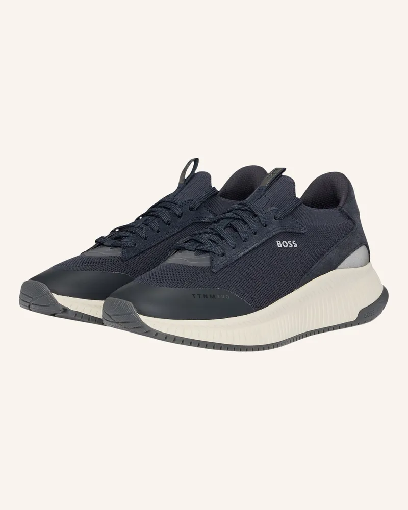 HUGO BOSS Sneaker Ttnm Evo_Slon_Knrsd blau Dunkelblau