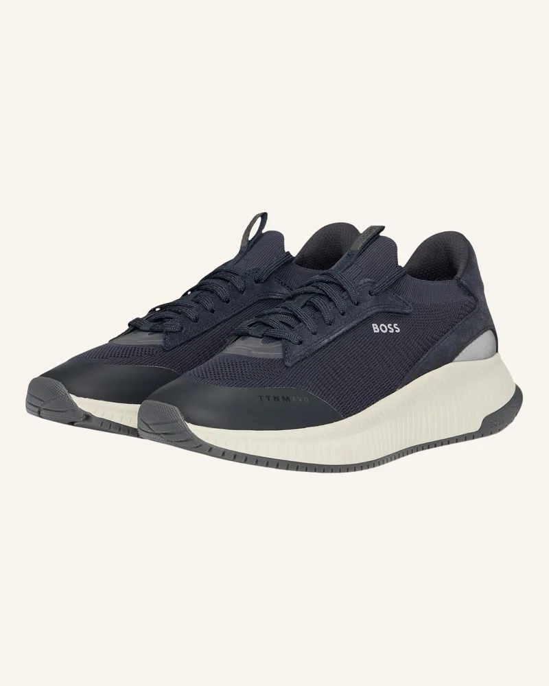 HUGO BOSS Sneaker Ttnm Evo_Slon_Knrsd blau Dunkelblau