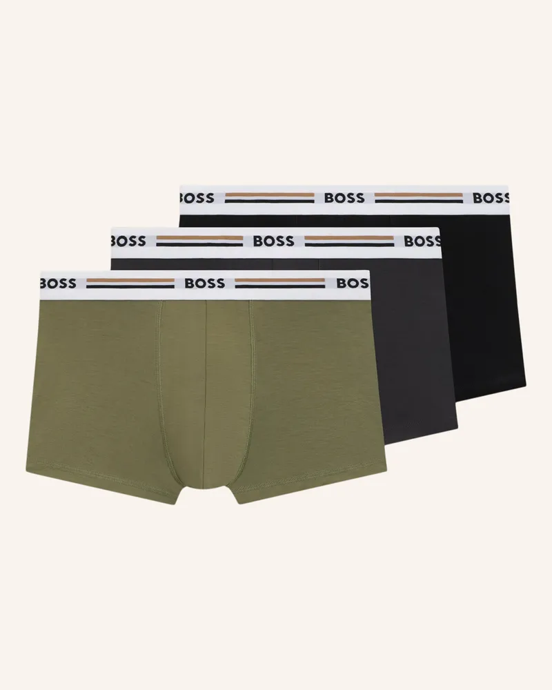HUGO BOSS Boxershort TRUNK 3P REVIVE Dunkelgrün