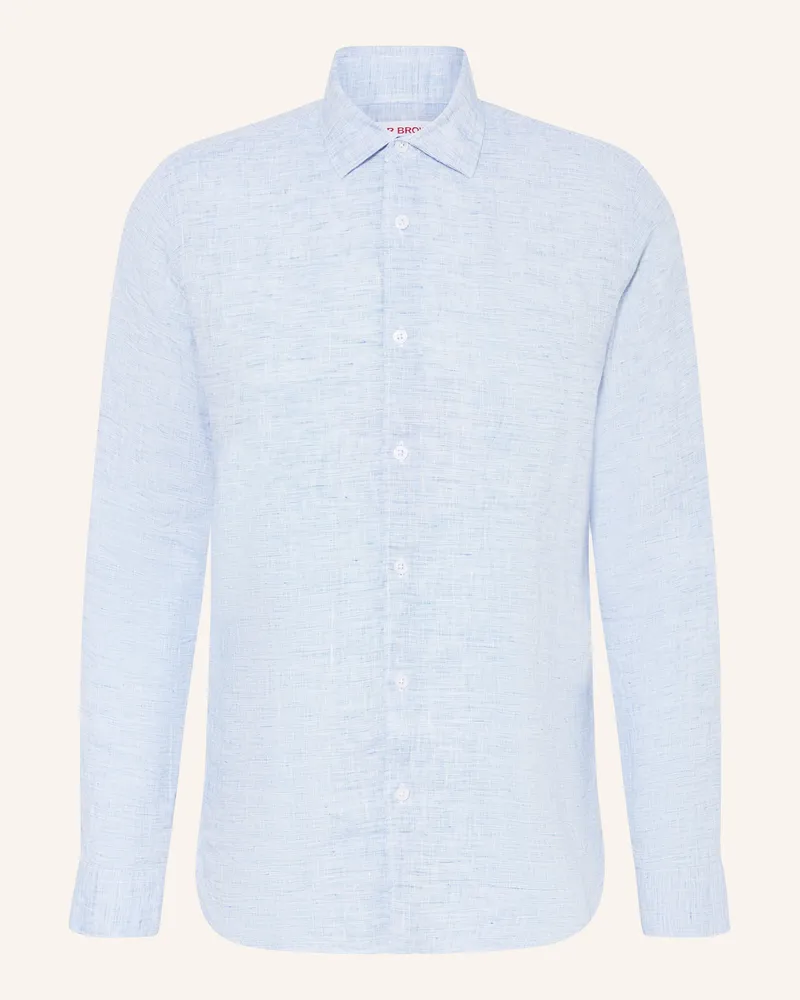 Orlebar Brown Leinenhemd GILES Slim Fit Hellblau