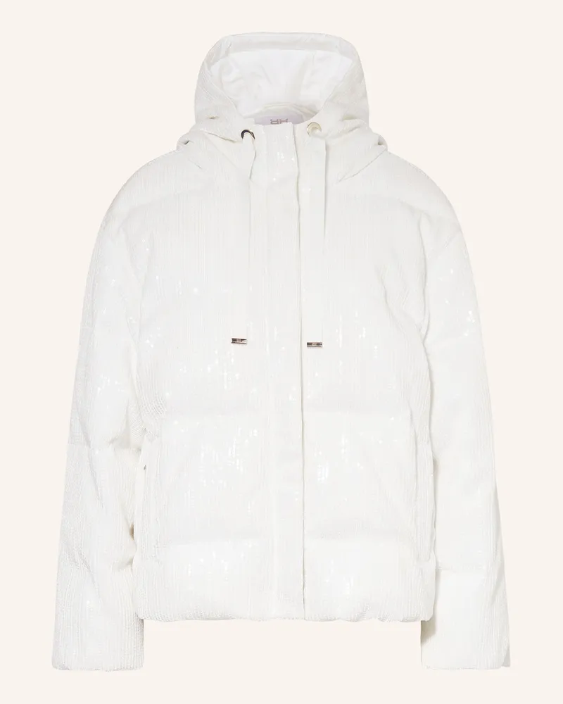 Riani Steppjacke mit Pailletten Weiss