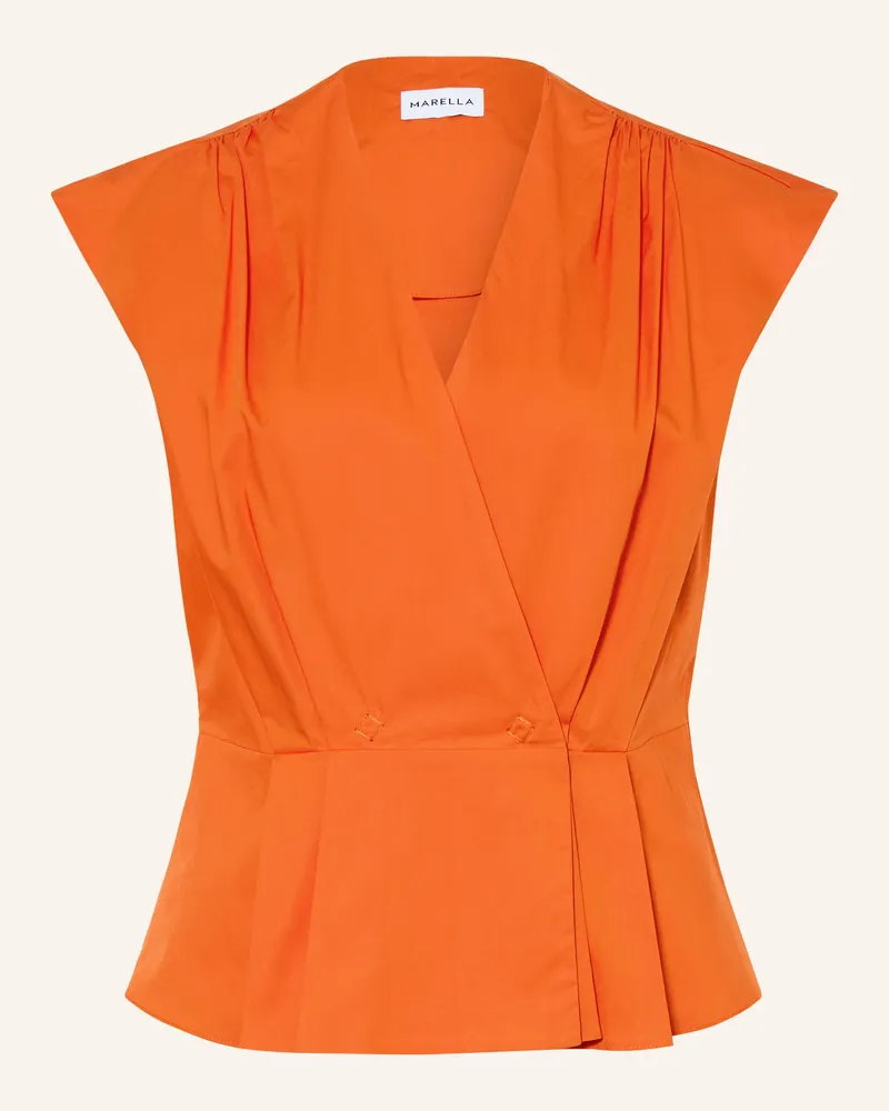 MARELLA Blusentop in Wickeloptik Orange