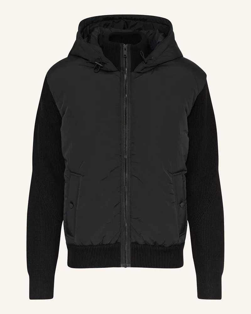 HUGO BOSS Jacke KIACCIO im Materialmix Schwarz
