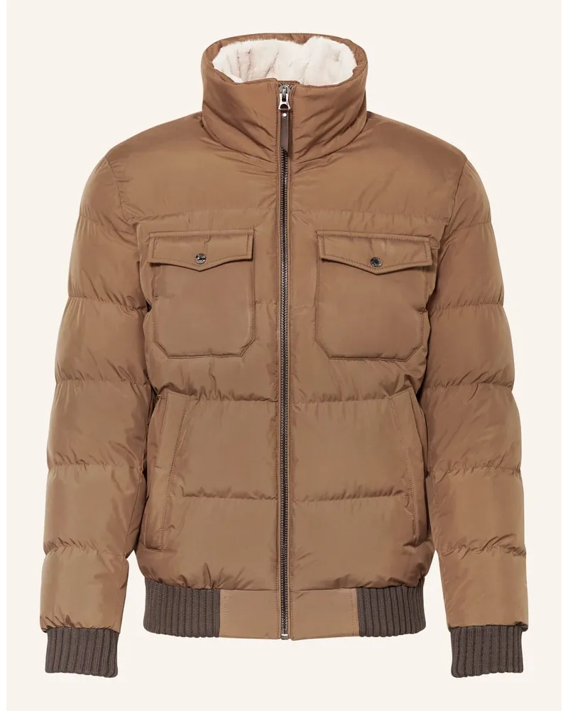 Reiss Steppjacke MIST mit Kunstfell Braun