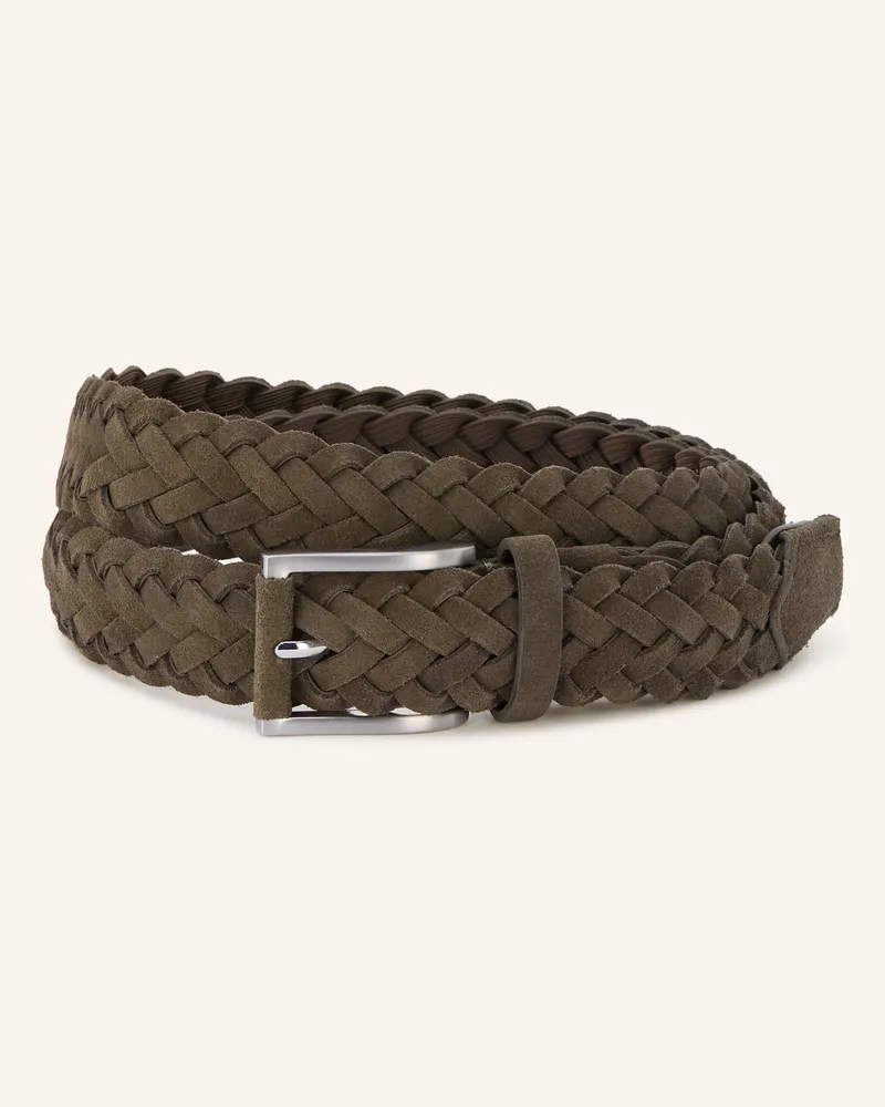 Strokesman's Flechtgürtel gruen Khaki