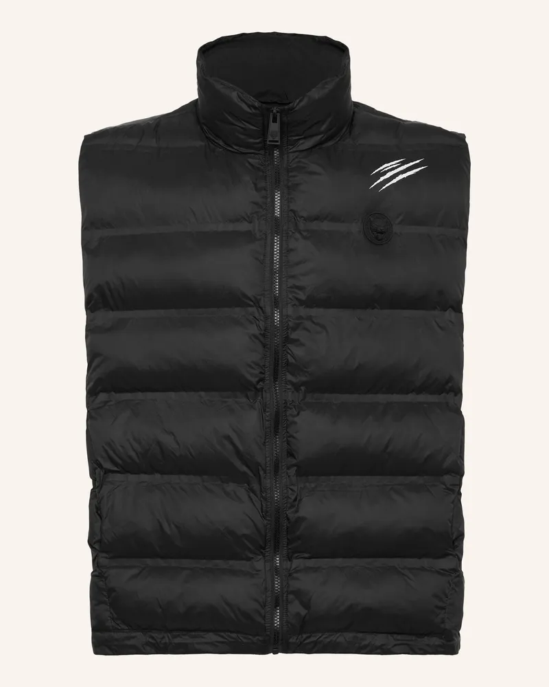 Philipp Plein Daunenweste Scratch schwarz Schwarz