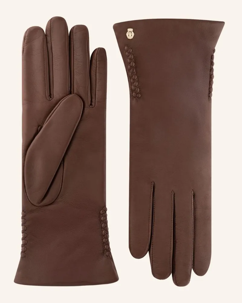 Roeckl Lederhandschuh Mit Kaschmirfutter Regina braun Braun