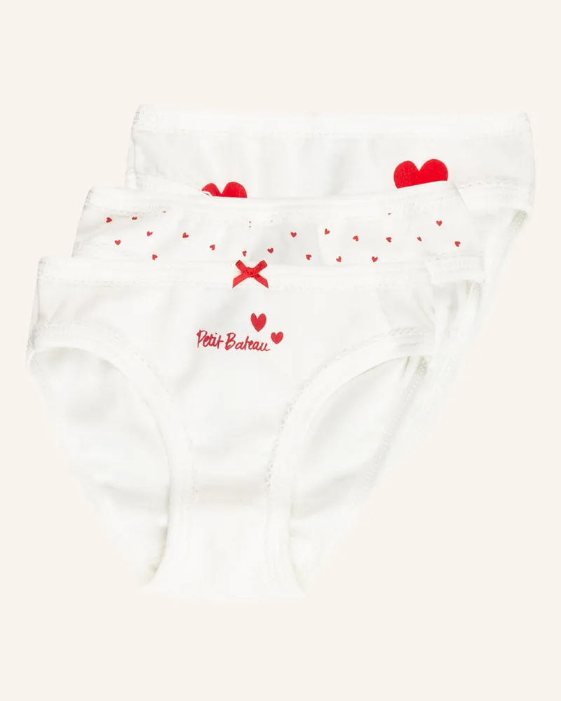 Petit Bateau 3er-Pack Slips Rot