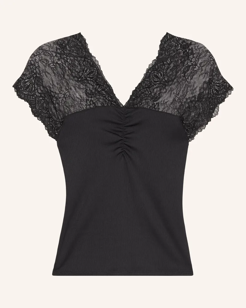 Maje Blusenshirt Mit Spitze schwarz Schwarz