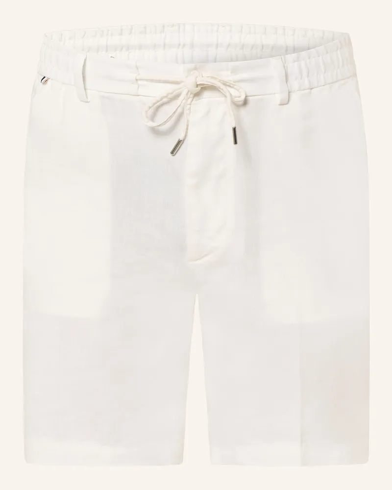 HUGO BOSS Shorts Kane Mit Leinen weiss Weiss