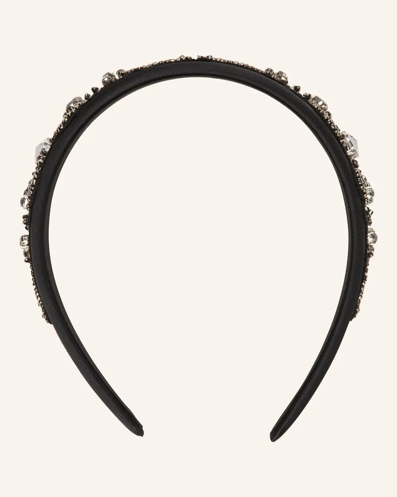 Etro Haarreif Aus Satin Mit Schmucksteinen schwarz Schwarz