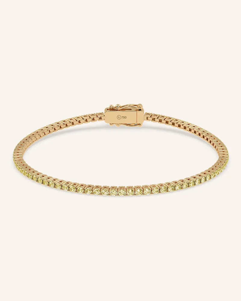 VEYNOU Tennisarmband Aus Karat Gelbgold Und 1,90ct. Gelben Diamanten gold Gold