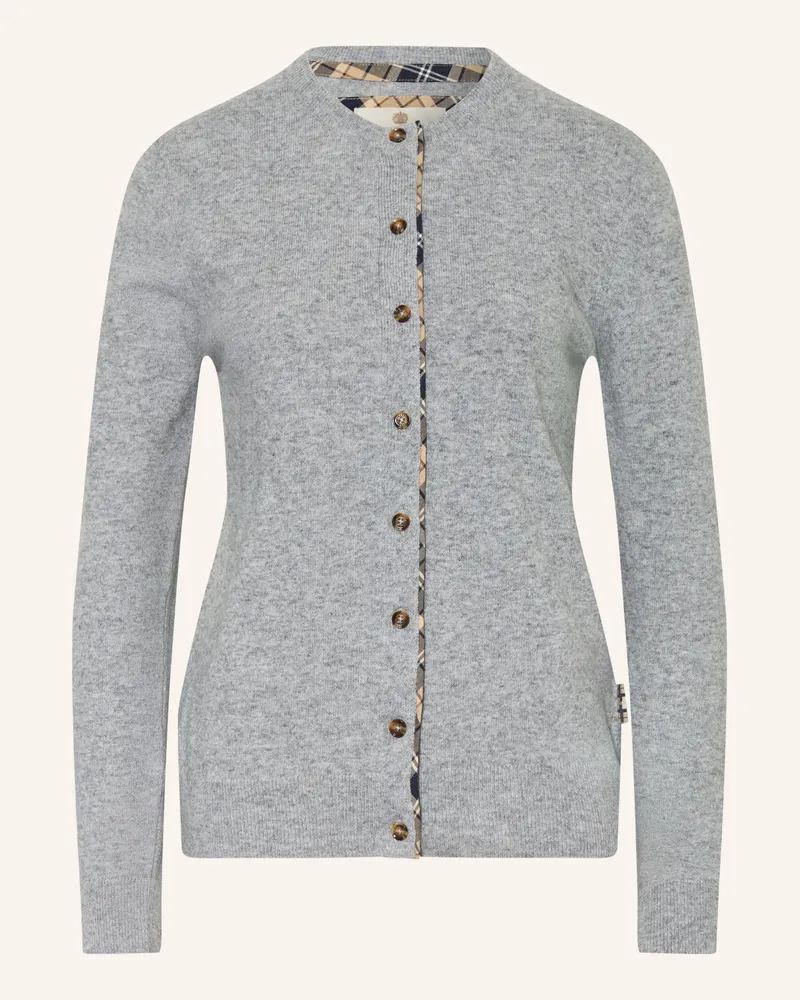 Barbour Strickjacke Pendle grau Hellgrau