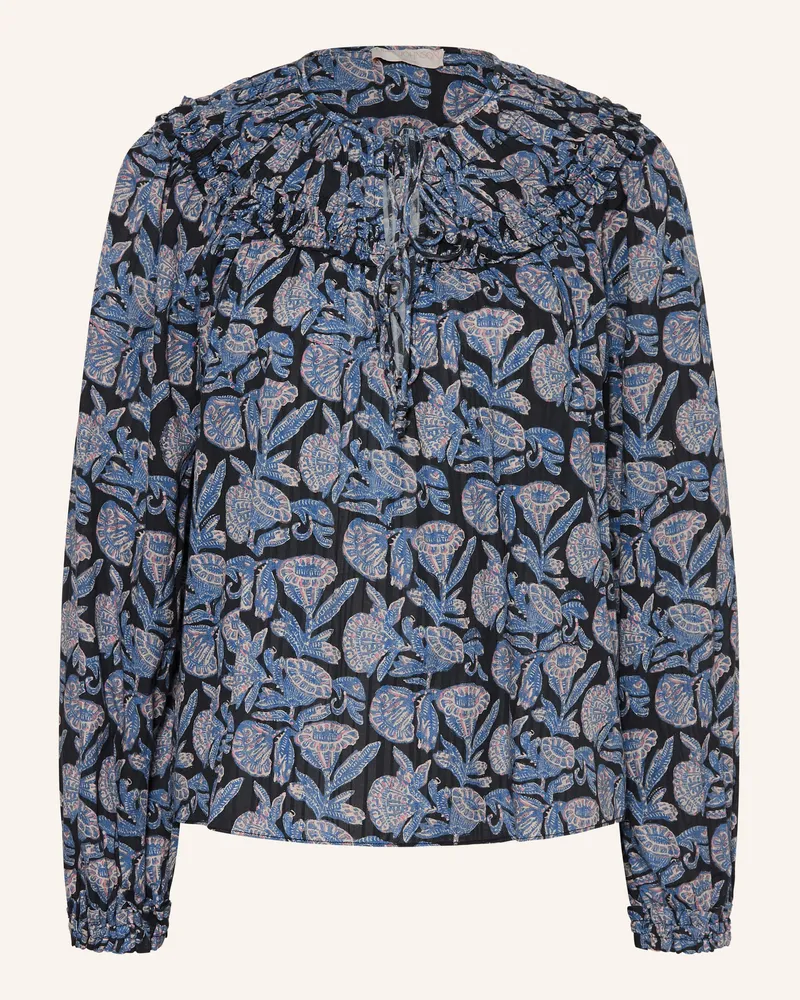 Ulla Johnson Blusenshirt Florelle Mit Rüschen blau Dunkelblau