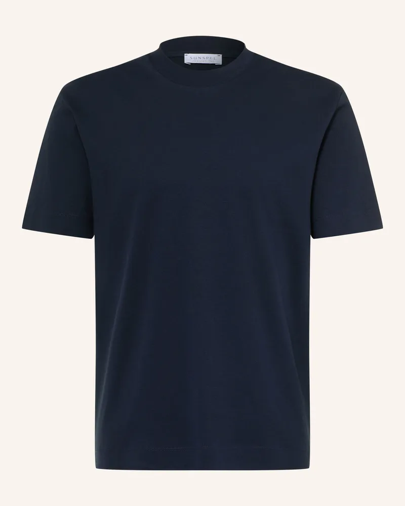 Sunspel T-Shirt blau Dunkelblau