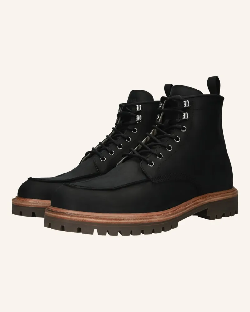 Blackstone Schnürboots schwarz Schwarz