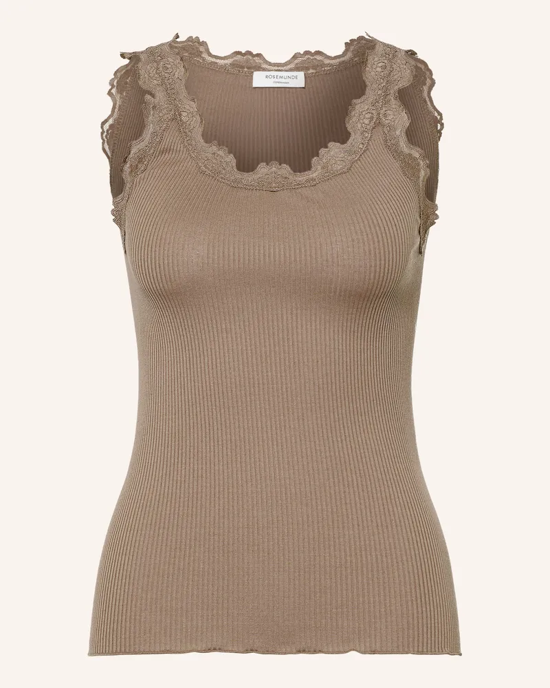 Rosemunde Top Babette Mit Seide Und Spitze braun Braun