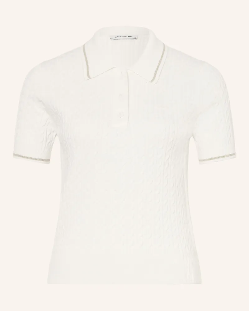 Lacoste Strick-Poloshirt weiss Weiss