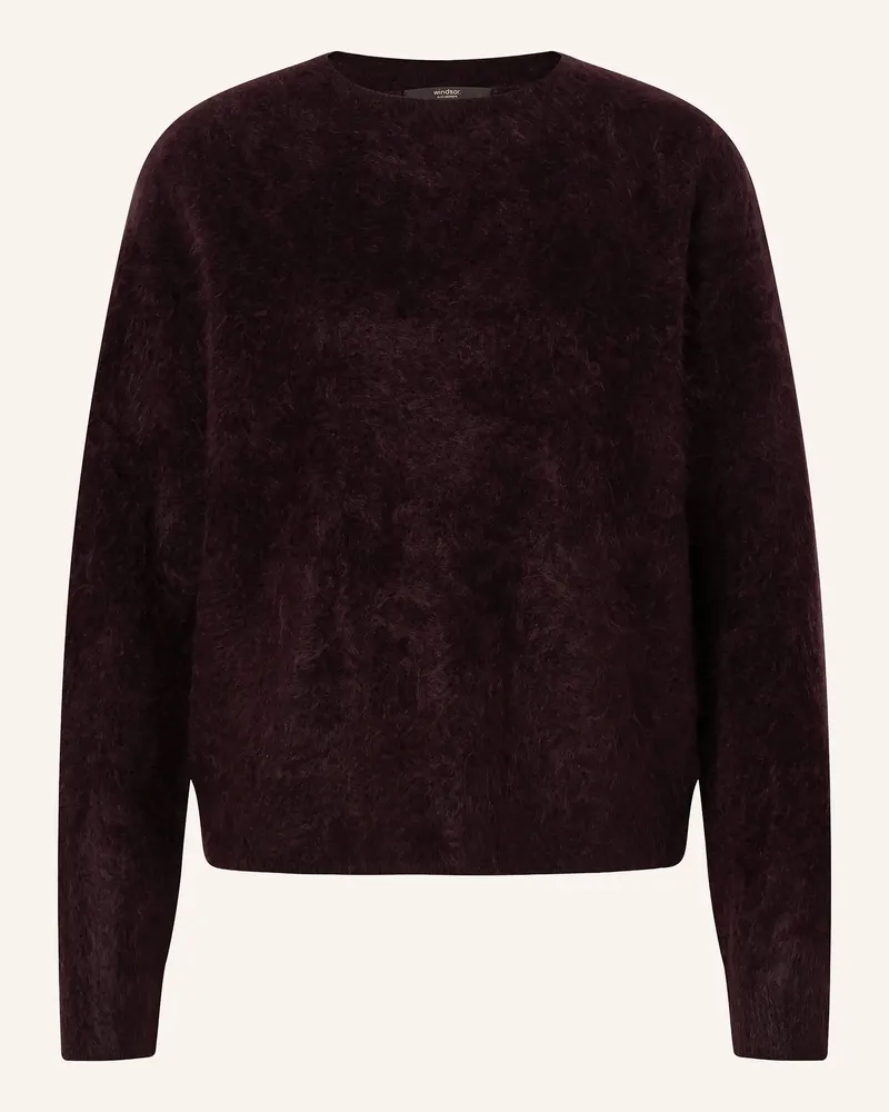 windsor. Cashmere-Pullover rot Dunkellila