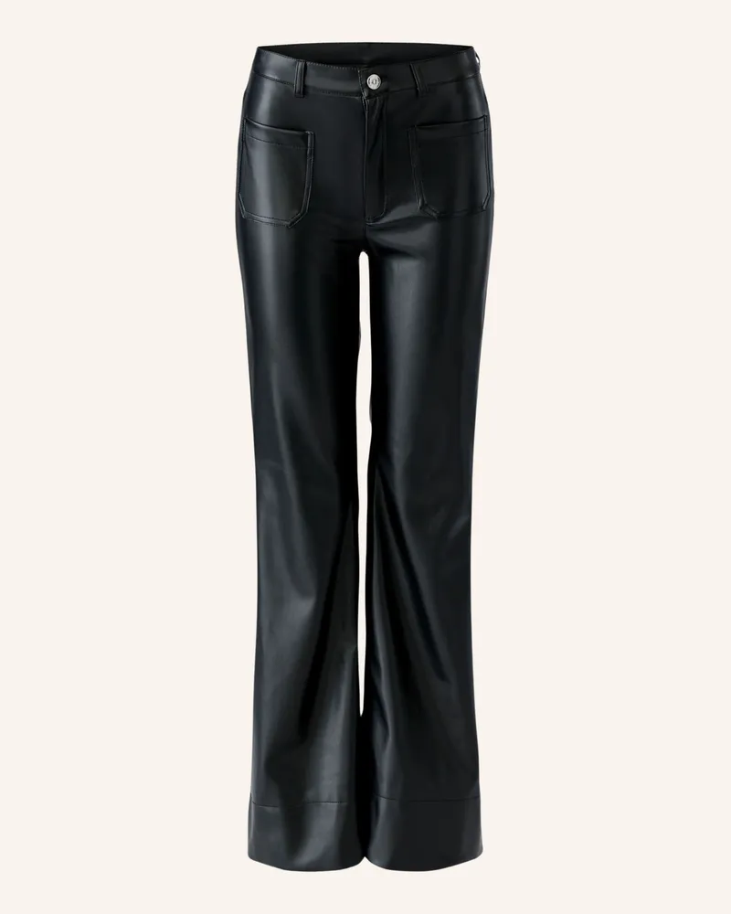 Oui  Lederhose schwarz Schwarz