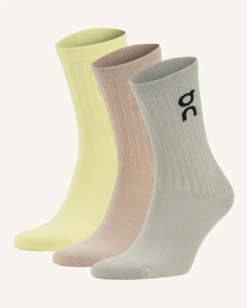ON 3er-Pack Sportsocken HIGH Hellgelb