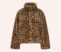 Kunstfell-Jacke braun