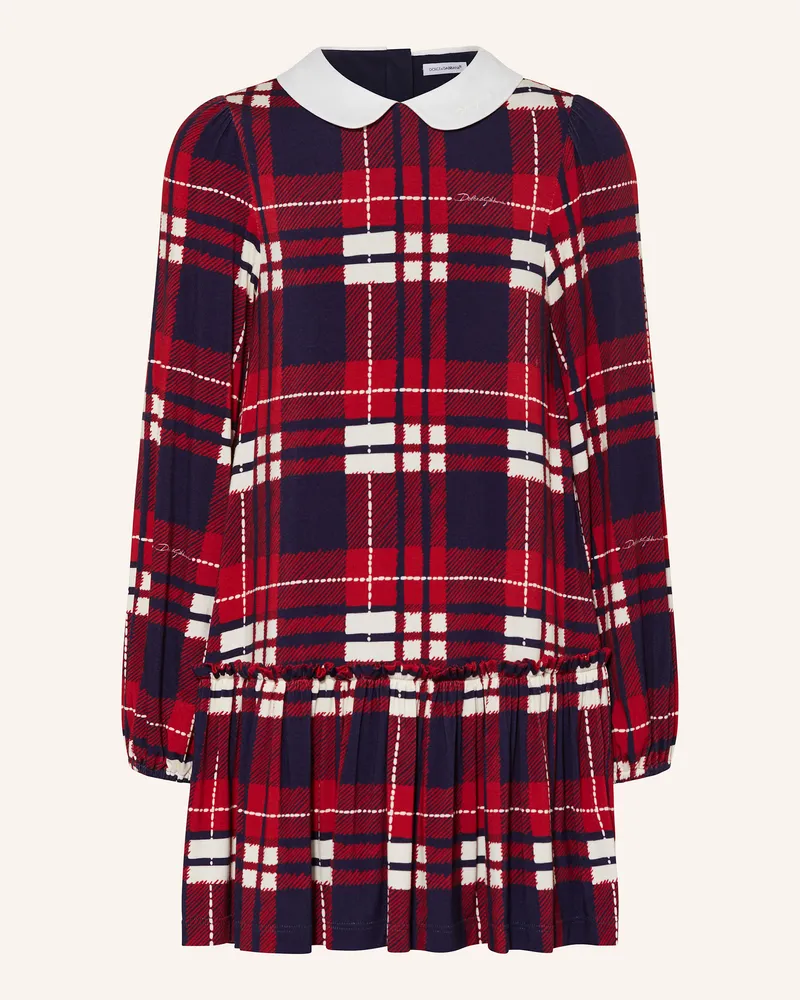 Dolce & Gabbana Jerseykleid mit Rüschen Dunkelblau