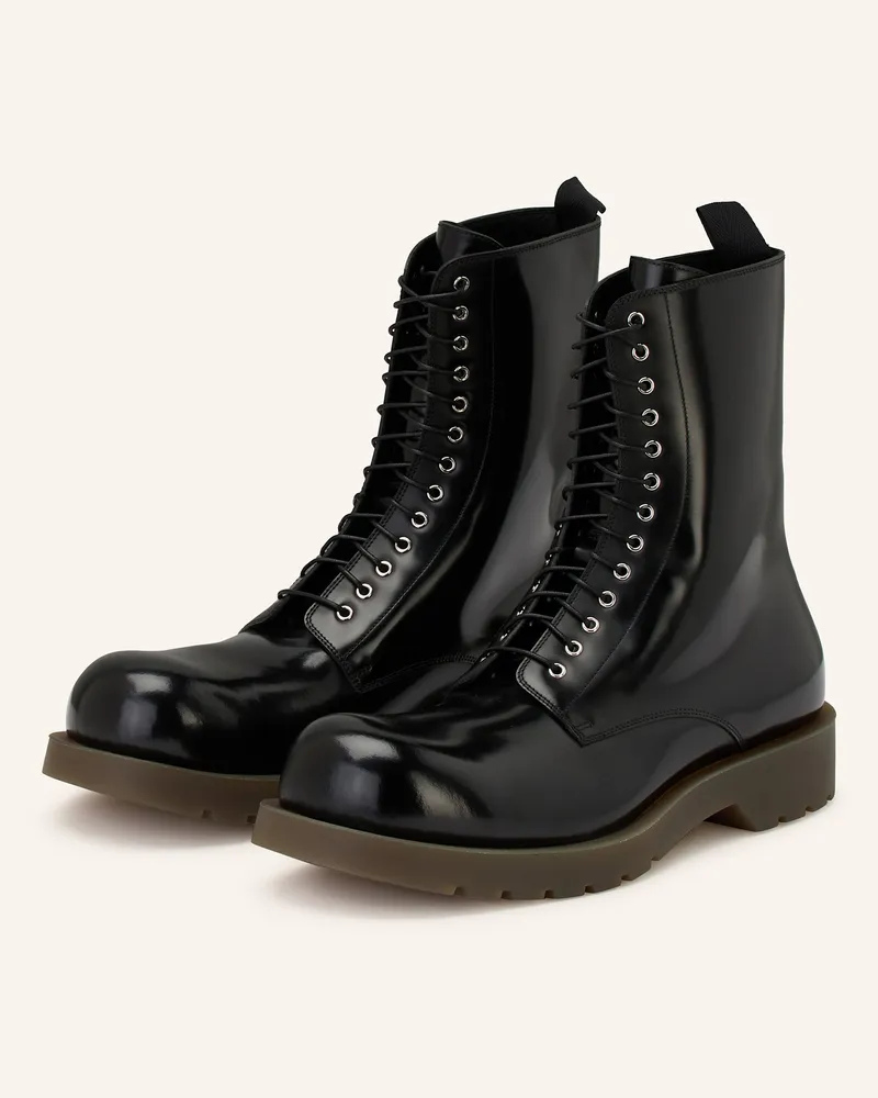 Jil Sander Schnürboots Schwarz