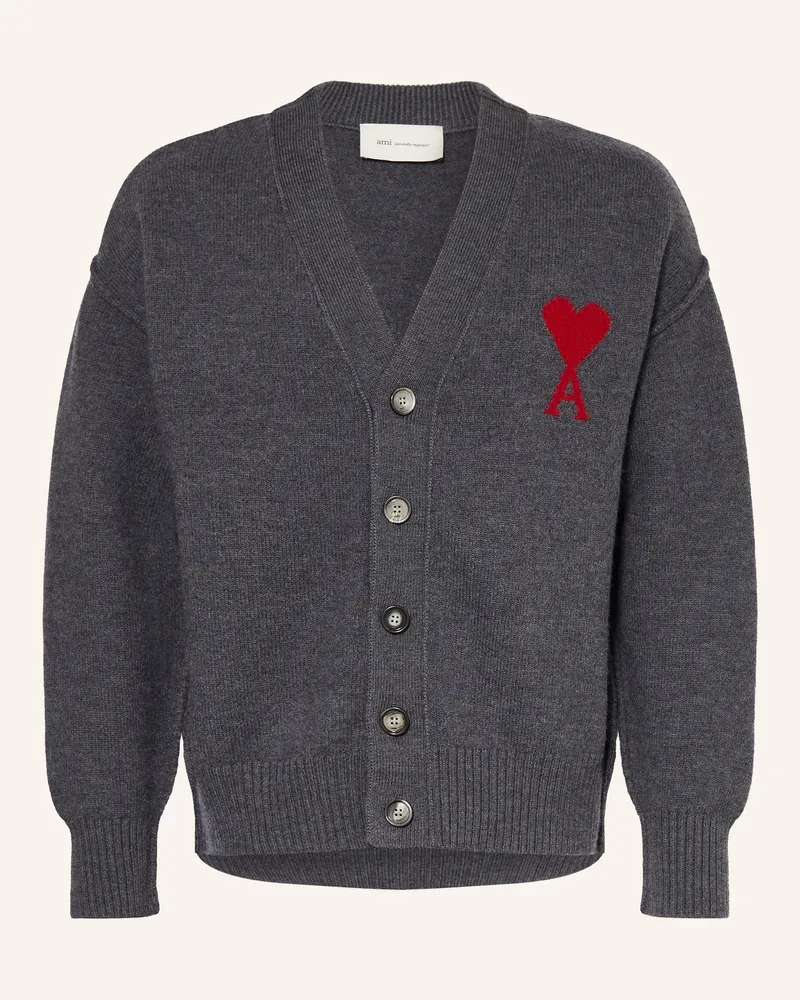 AMI Paris Strickjacke grau Dunkelgrau