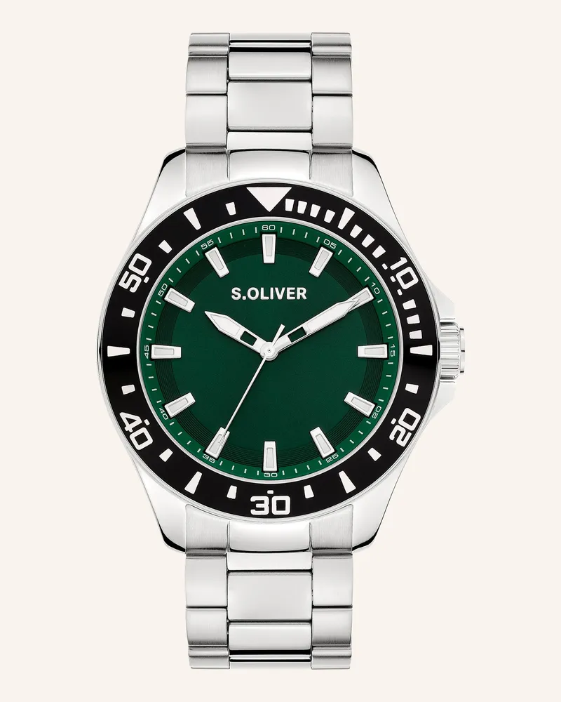 S.Oliver Armbanduhr  aus  Edelstahl Silber