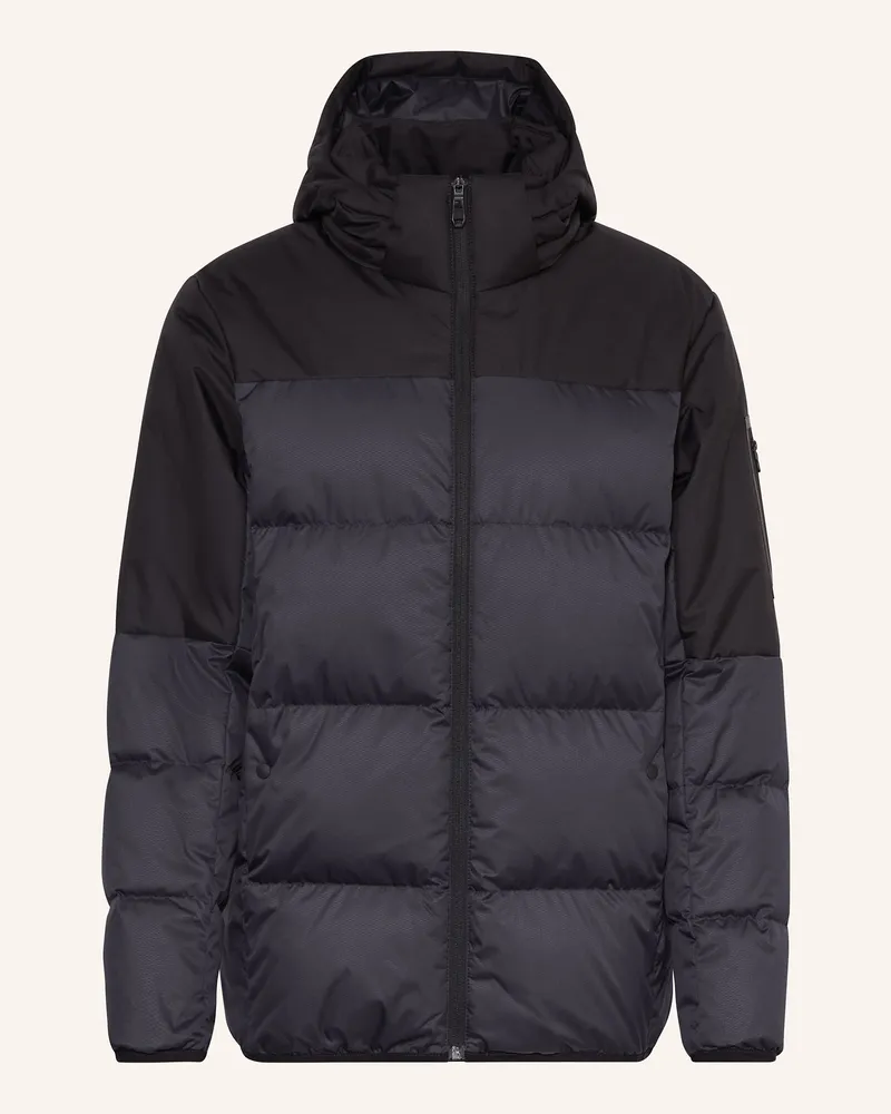 HUGO BOSS Daunenjacke BLOCK mit abnehmbarer Kapuze Dunkelblau
