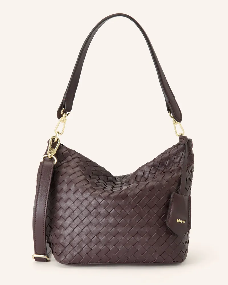 Abro Beuteltasche Ebony Small rot Dunkelbraun